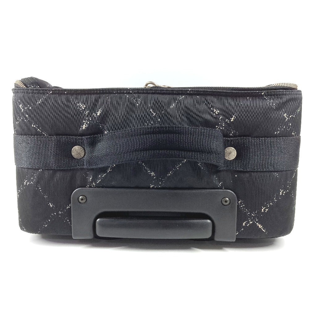 CHANEL スーツケース 旧 トラベルライン トラベルバッグ 2輪 旅行バッグ キャリーバッグ ナイロン ユニセックス ブラック