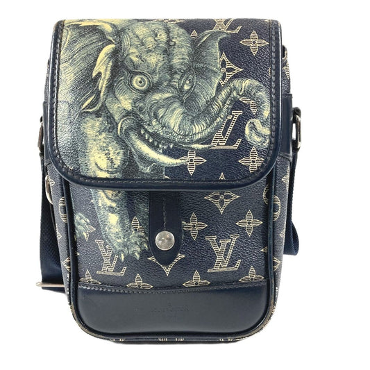 LOUIS VUITTON M54246 チャップマンブラザーズ コレクション メッセンジャーBB メッセンジャー BB モノグラムサバンナ ポシェット 斜め掛け ショルダーバッグ モノグラムサバンナキャンバス レディース ネイビー