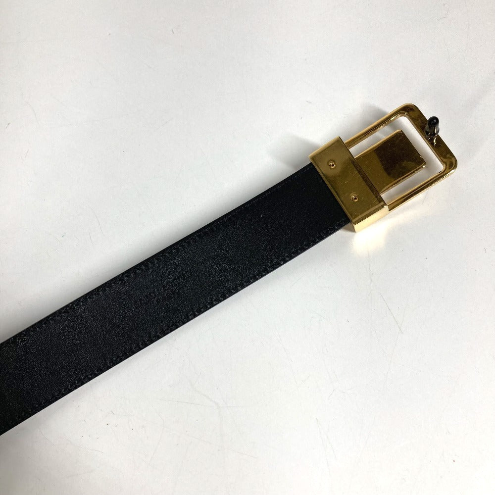 SAINT LAURENT PARIS 732556 ロゴ LA 66 バックル ベルト アクセサリー ベルト レザー レディース ブラック