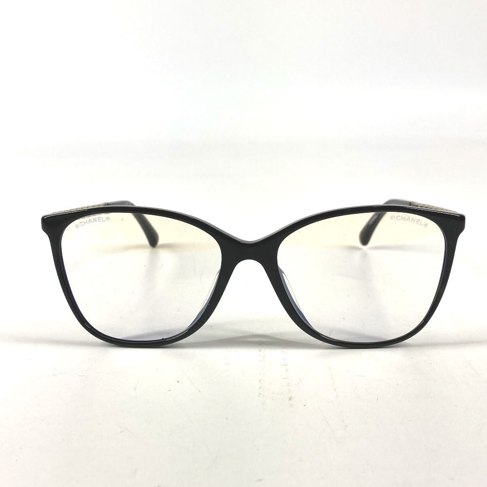 CHANEL 3408-S-A CC Coco Mark Logo Eyeglasses Eyewear Sunglasses Plastic Women's Black