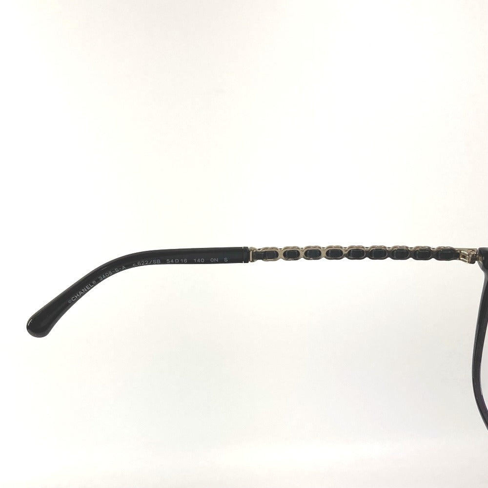 CHANEL 3408-S-A CC Coco Mark Logo Eyeglasses Eyewear Sunglasses Plastic Women's Black