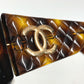 CHANEL 01450 Vintage CC Coco Mark Logo Eyeglasses Eyewear Glasses Sunglasses Plastic Women's Brown