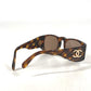 CHANEL 01450 Vintage CC Coco Mark Logo Eyeglasses Eyewear Glasses Sunglasses Plastic Women's Brown