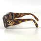 CHANEL 01450 Vintage CC Coco Mark Logo Eyeglasses Eyewear Glasses Sunglasses Plastic Women's Brown
