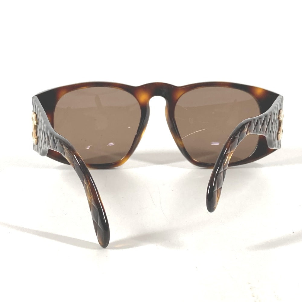 CHANEL 01450 Vintage CC Coco Mark Logo Eyeglasses Eyewear Glasses Sunglasses Plastic Women's Brown