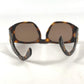 CHANEL 01450 Vintage CC Coco Mark Logo Eyeglasses Eyewear Glasses Sunglasses Plastic Women's Brown