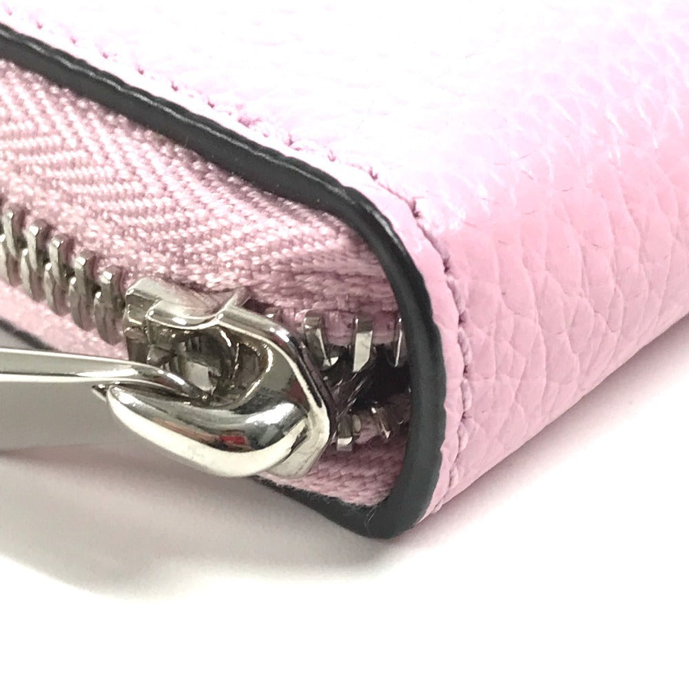 Salvatore Ferragamo 小銭入れ ガンチーニ ロゴ 財布 コンパクトウォレット ラウンドファスナー コインケース レザー ユニセックス ピンク