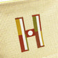 HERMES フラットポーチ 刺繍入り 《フォーブル・コーナー》 PM メイクポーチ 化粧ポーチ セカンドバッグ クラッチバッグ ポーチ コットン ユニセックス シトロン / オークル イエロー