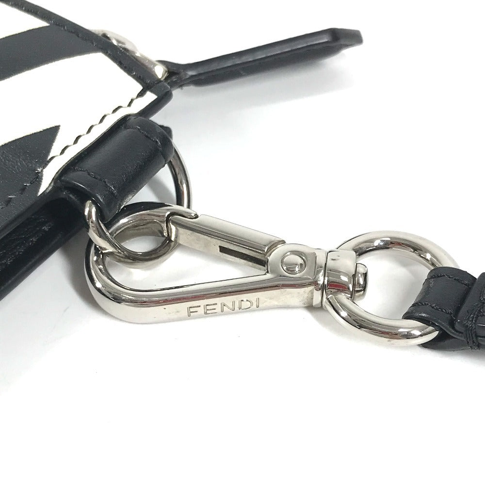 FENDI MARC JACOBS マークジェイコブス コラボ ロゴ カバン セカンドバッグ ポーチ ストラップ付き クラッチバッグ レザー ユニセックス ブラック