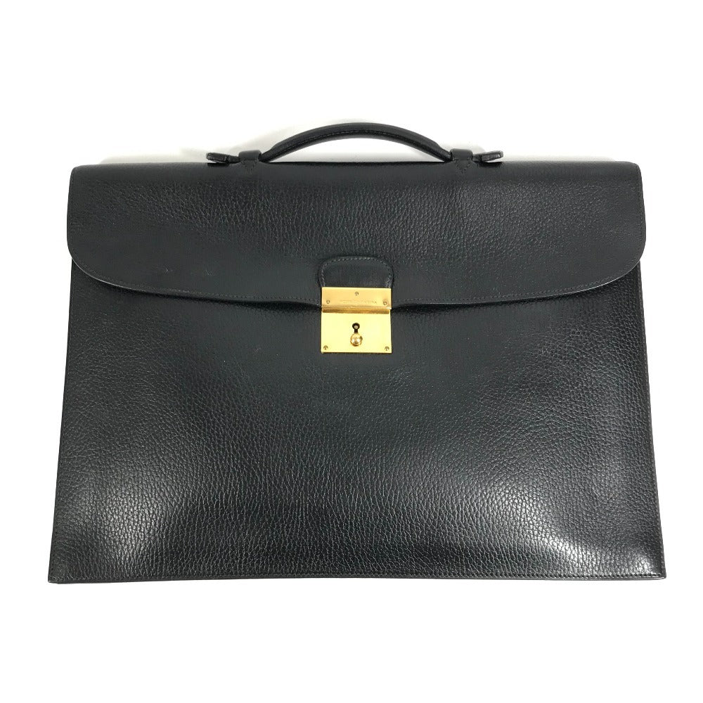 HERMES キリウス 書類バッグ ブリーフケース ハンドバッグ ビジネスバッグ レザー レディース ブラック