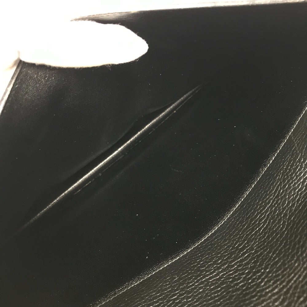 HERMES キリウス 書類バッグ ブリーフケース ハンドバッグ ビジネスバッグ レザー レディース ブラック