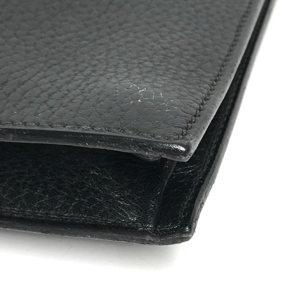 HERMES キリウス 書類バッグ ブリーフケース ハンドバッグ ビジネスバッグ レザー レディース ブラック