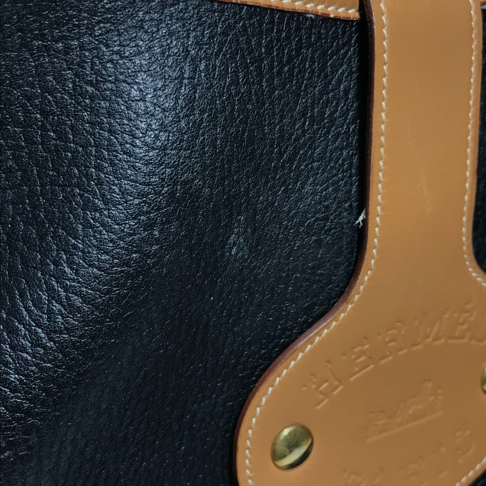 HERMES ヴィンテージ ロデオ ロゴ 斜め掛け カバン ショルダーバッグ アルデンヌ ユニセックス ブラック