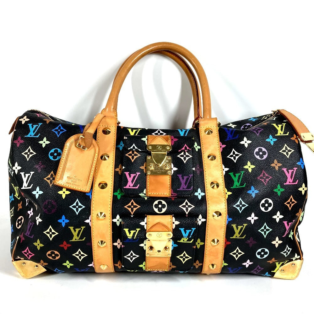 LOUIS VUITTON M92640 モノグラムマルチカラー 村上隆 スタッズ キーポル45 キーポル 45 カバン 旅行バッグ トラベルバッグ ハンドバッグ ボストンバッグ モノグラムマルチカラーキャンバス ユニセックス ノワール ブラック