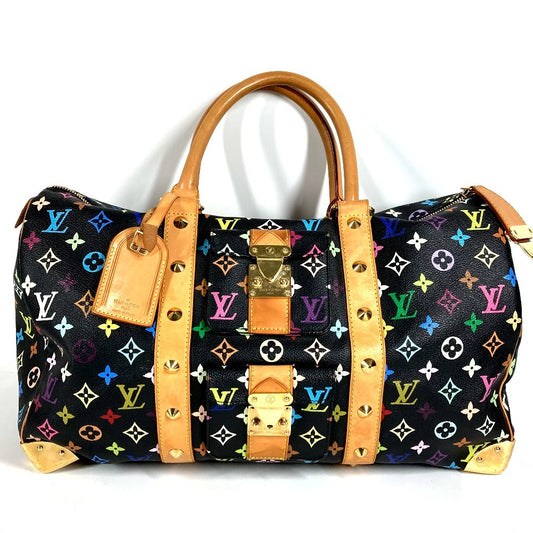 LOUIS VUITTON M92640 モノグラムマルチカラー 村上隆 スタッズ キーポル45 キーポル 45 カバン 旅行バッグ トラベルバッグ ハンドバッグ ボストンバッグ モノグラムマルチカラーキャンバス ユニセックス ノワール ブラック