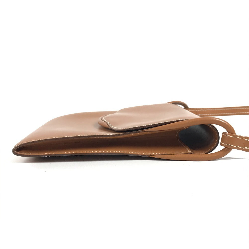 HERMES ヴィンテージ カバン 斜め掛け フラップ ショルダーバッグ ヴォーシャモニー ユニセックス ナチュラル ブラウン