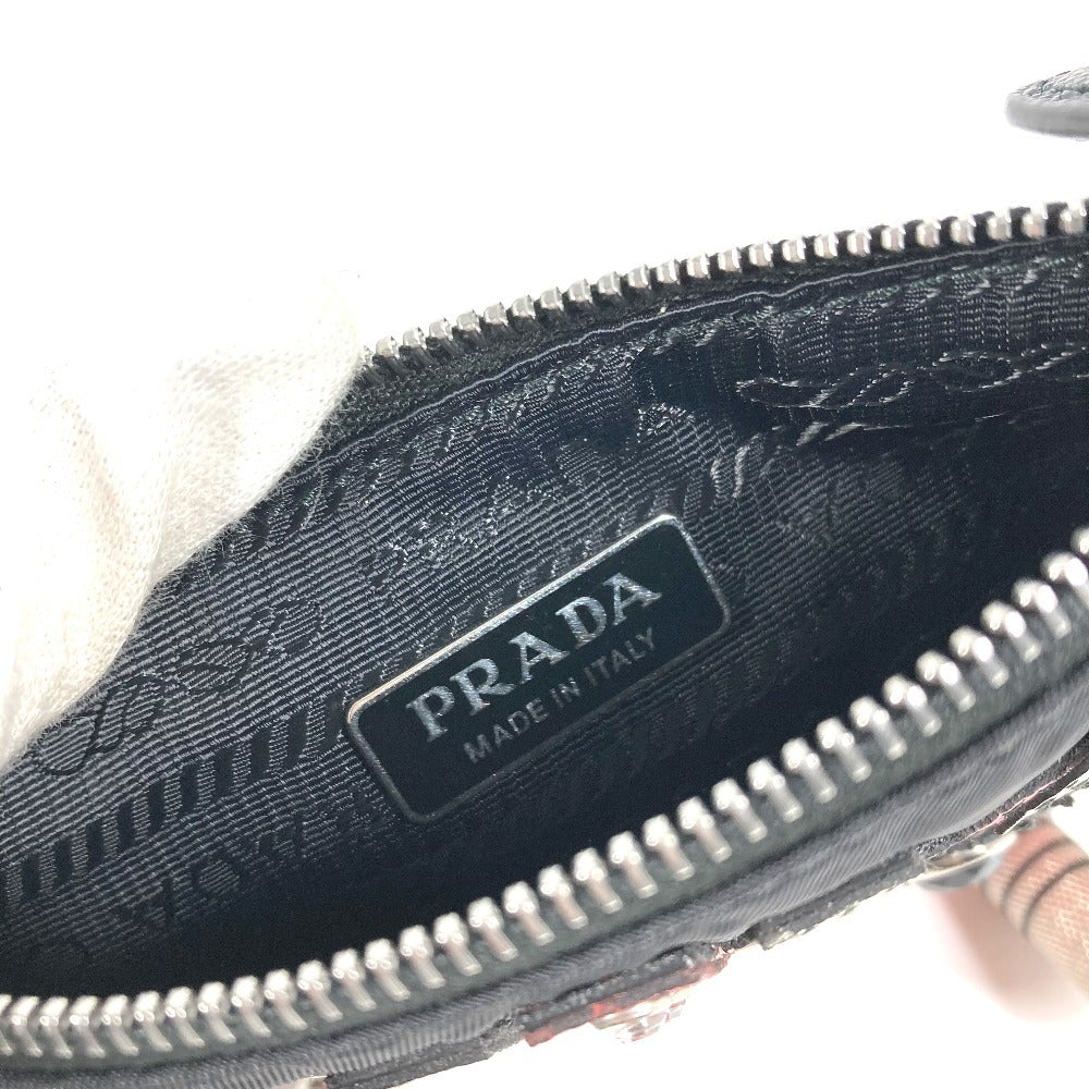 PRADA チェーンバッグ ロボット ロゴ カバン 肩掛け アクセサリーポーチ メイクポーチ マルチポーチ ハンドバッグ ショルダーバッグ ナイロン ユニセックス ブラック