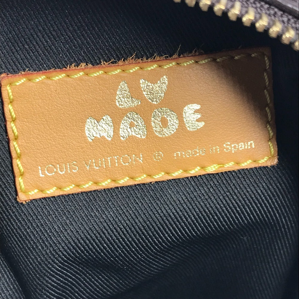 LOUIS VUITTON M81005 モノグラムストライプ NIGOコラボ ダブルフォンポーチ 斜め掛け カバン ポシェット ショルダーバッグ モノグラムキャンバス ユニセックス ブラウン