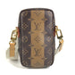 LOUIS VUITTON M81005 モノグラムストライプ NIGOコラボ ダブルフォンポーチ 斜め掛け カバン ポシェット ショルダーバッグ モノグラムキャンバス ユニセックス ブラウン