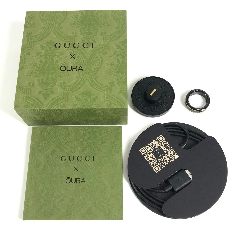 GUCCI 705220 オーラ OURA スマートリング インターロッキングG アクセサリー 電子機器 リング・指輪 チタン ユニセックス ブラック