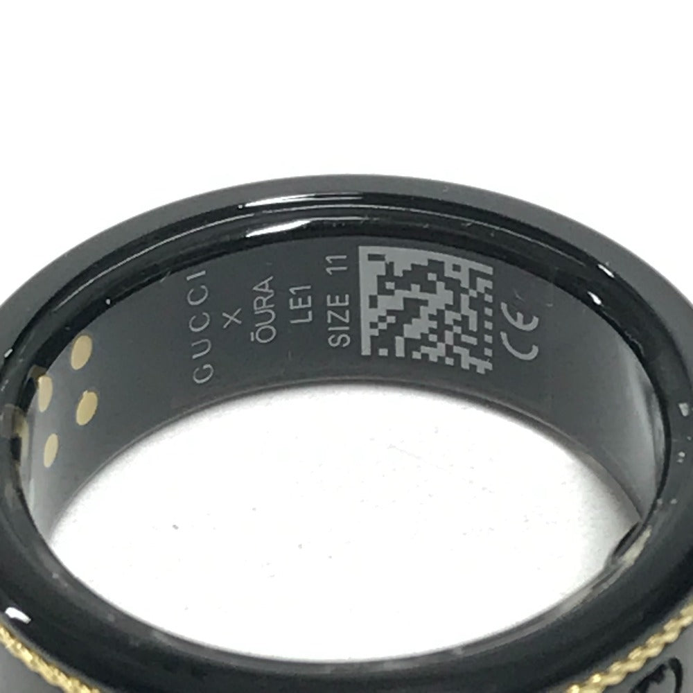 GUCCI 705220 オーラ OURA スマートリング インターロッキングG アクセサリー 電子機器 リング・指輪 チタン ユニセックス ブラック