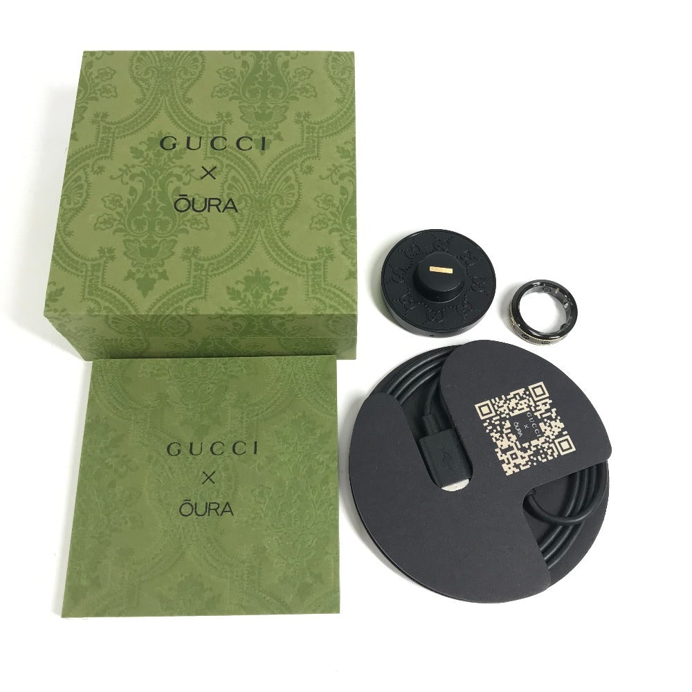 GUCCI 705220 オーラ OURA スマートリング インターロッキングG アクセサリー 電子機器 リング・指輪 チタン ユニセックス ブラック
