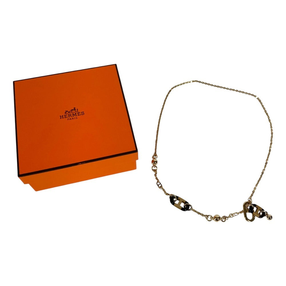 HERMES Sur Mer PM Sur Mer PM Chain Accessory Jewelry Necklace Buffalo Horn Unisex Gold