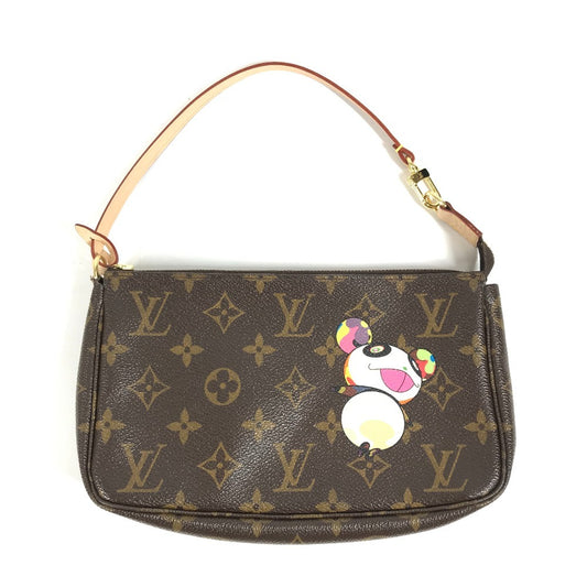 LOUIS VUITTON M51981 モノグラム パンダ 村上隆 ポシェットアクセソワール カバン アクセサリーポーチ ハンドバッグ ショルダーバッグ モノグラムキャンバス レディース ブラウン