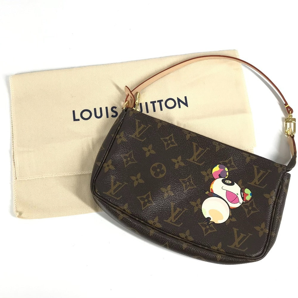 LOUIS VUITTON M51981 モノグラム パンダ 村上隆 ポシェットアクセソワール カバン アクセサリーポーチ ハンドバッグ ショルダーバッグ モノグラムキャンバス レディース ブラウン