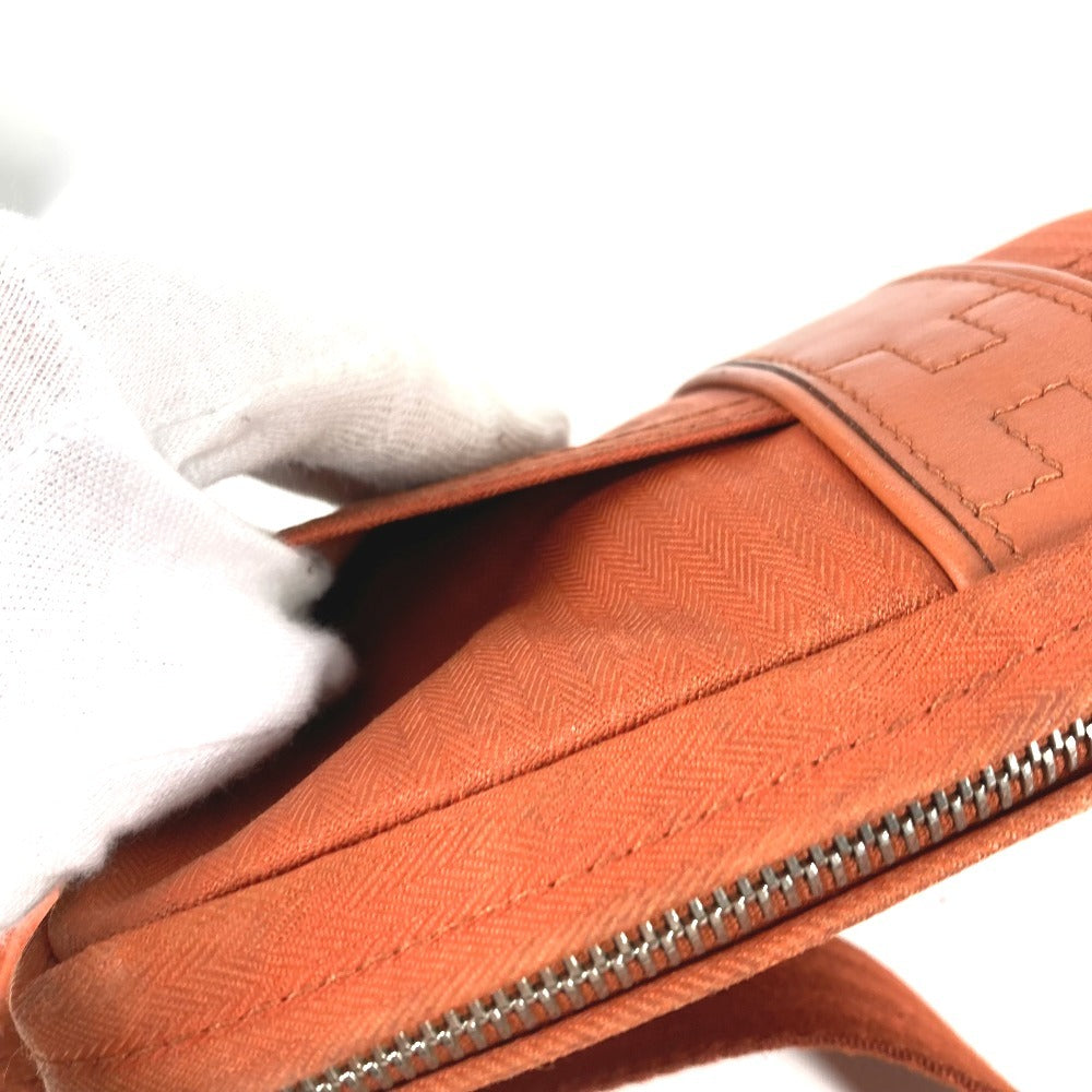 HERMES Acapulco Ceinture Cabas Cross Shoulder Bag Waist Bag Body Bag Polyamide Women's Orange