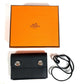 HERMES Sellier Hermesnap Card Case Hermesnap Card Case Business Card Holder Leather Goods Pass Case Bi-fold Card Case Swift Unisex Black