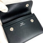 HERMES Sellier Hermesnap Card Case Hermesnap Card Case Business Card Holder Leather Goods Pass Case Bi-fold Card Case Swift Unisex Black