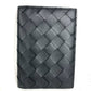 BOTTEGA VENETA 749441 Bi-Color Intrecciato Bifold Cover Stationery Passport Holder Leather Unisex Black