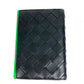 BOTTEGA VENETA 749441 Bi-Color Intrecciato Bifold Cover Stationery Passport Holder Leather Unisex Black