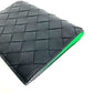 BOTTEGA VENETA 749441 Bi-Color Intrecciato Bifold Cover Stationery Passport Holder Leather Unisex Black