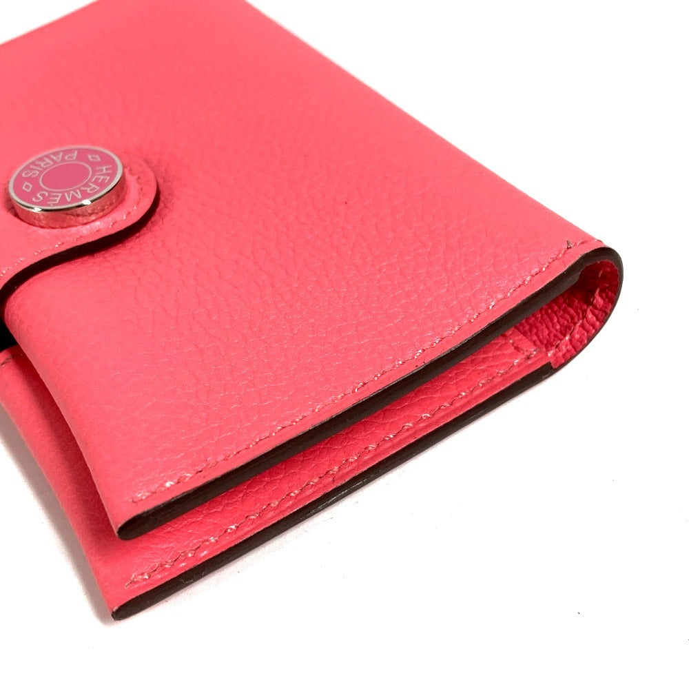 HERMES RMS R.M.S Card Case Leather Accessory Pass Case Bi-fold Card Holder Evercolor Ladies Rose Azalea Pink