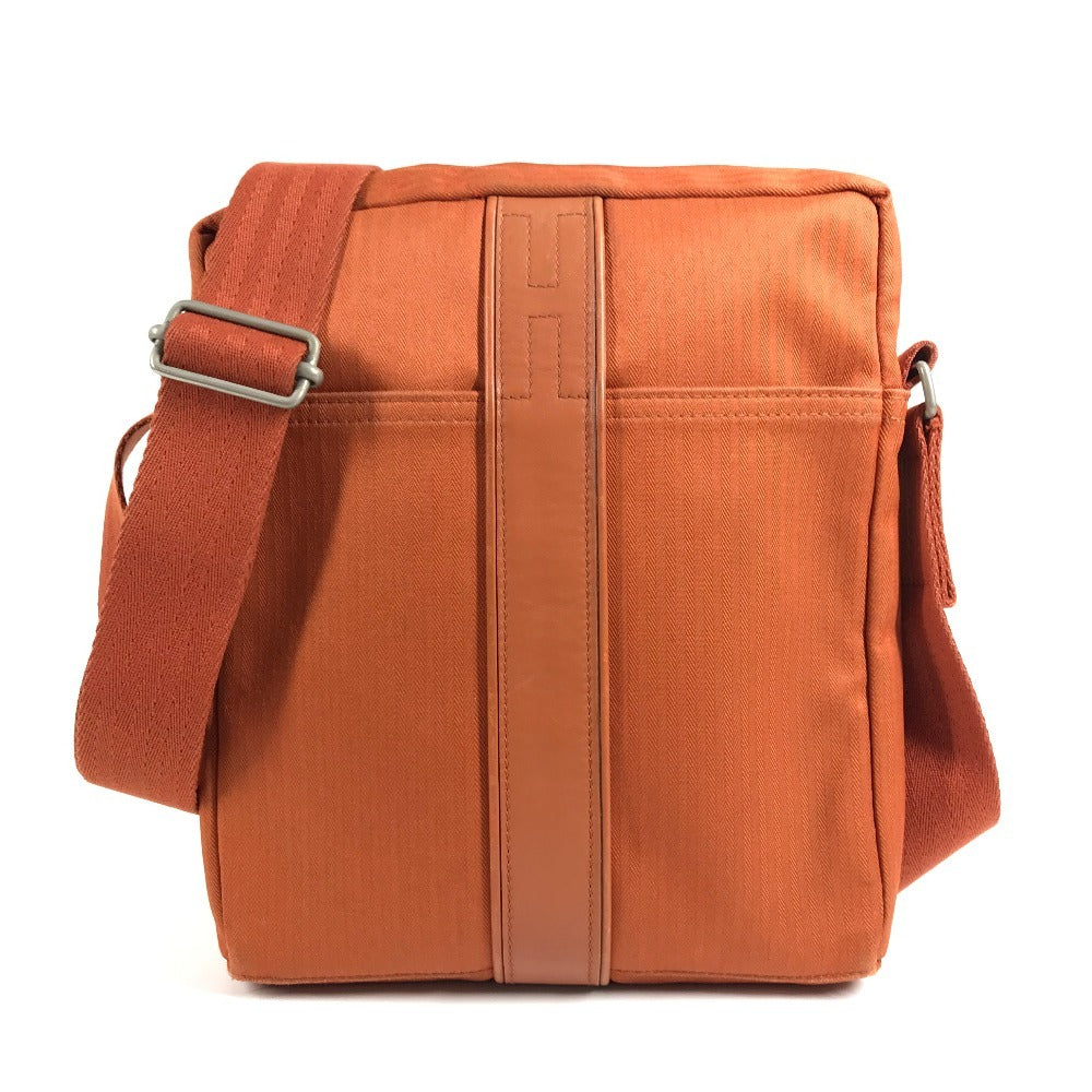 HERMES アカプルコ バンドリエール カバン 斜め掛け ポシェット ショルダーバッグ キャンバス ユニセックス オレンジ