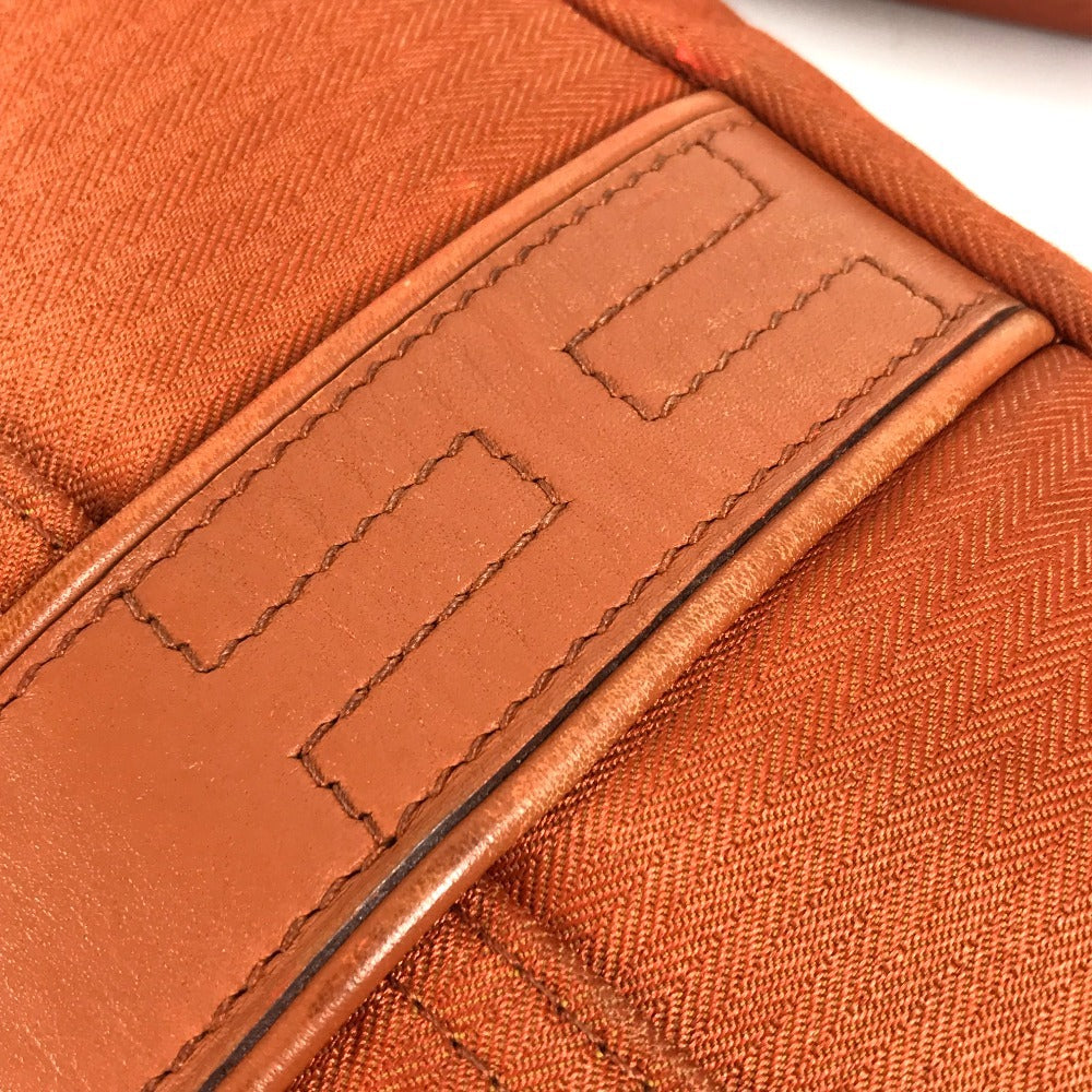 HERMES アカプルコ バンドリエール カバン 斜め掛け ポシェット ショルダーバッグ キャンバス ユニセックス オレンジ