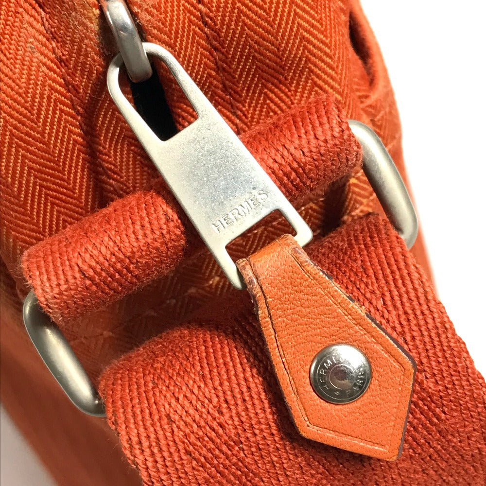HERMES アカプルコ バンドリエール カバン 斜め掛け ポシェット ショルダーバッグ キャンバス ユニセックス オレンジ