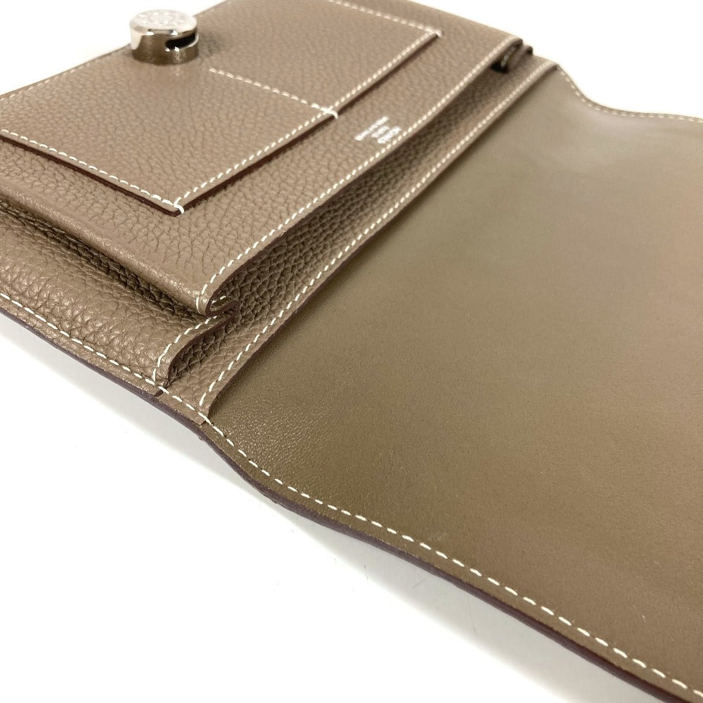 HERMES Dogon Duo GM Dogon Duo GM Wallet Long Wallet Togo Ladies Etoupe Gray