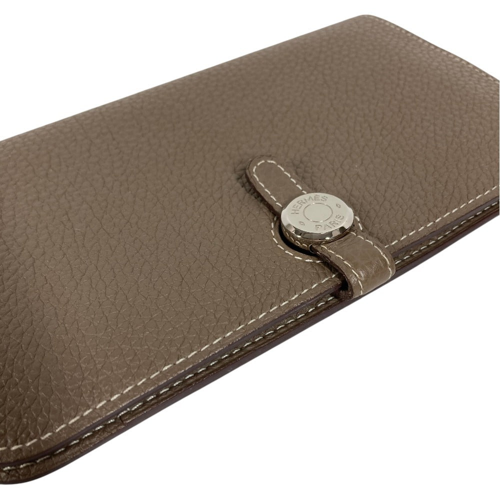 HERMES Dogon Duo GM Dogon Duo GM Wallet Long Wallet Togo Ladies Etoupe Gray