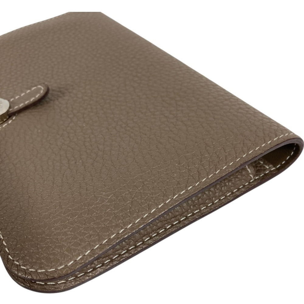 HERMES Dogon Duo GM Dogon Duo GM Wallet Long Wallet Togo Ladies Etoupe Gray