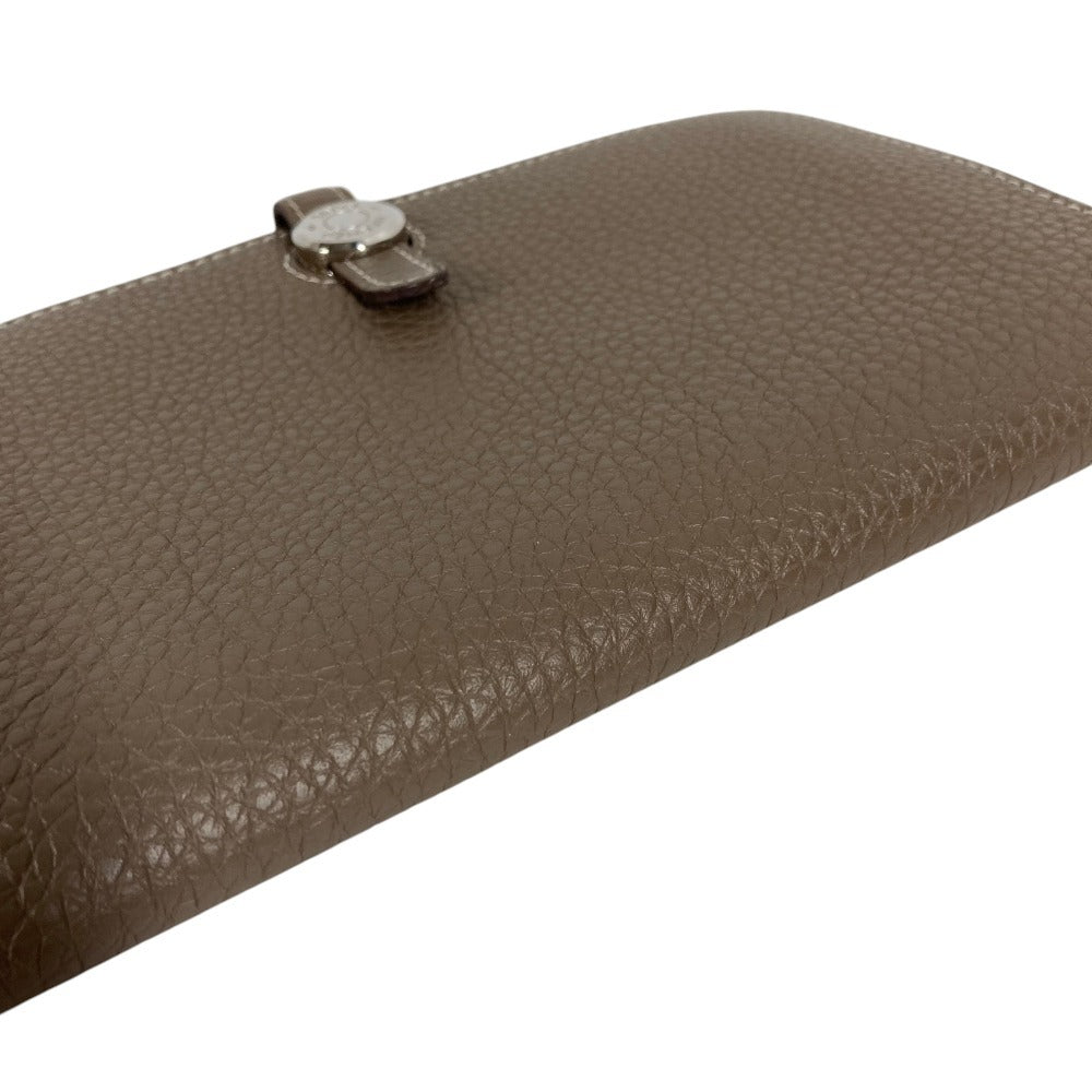 HERMES Dogon Duo GM Dogon Duo GM Wallet Long Wallet Togo Ladies Etoupe Gray