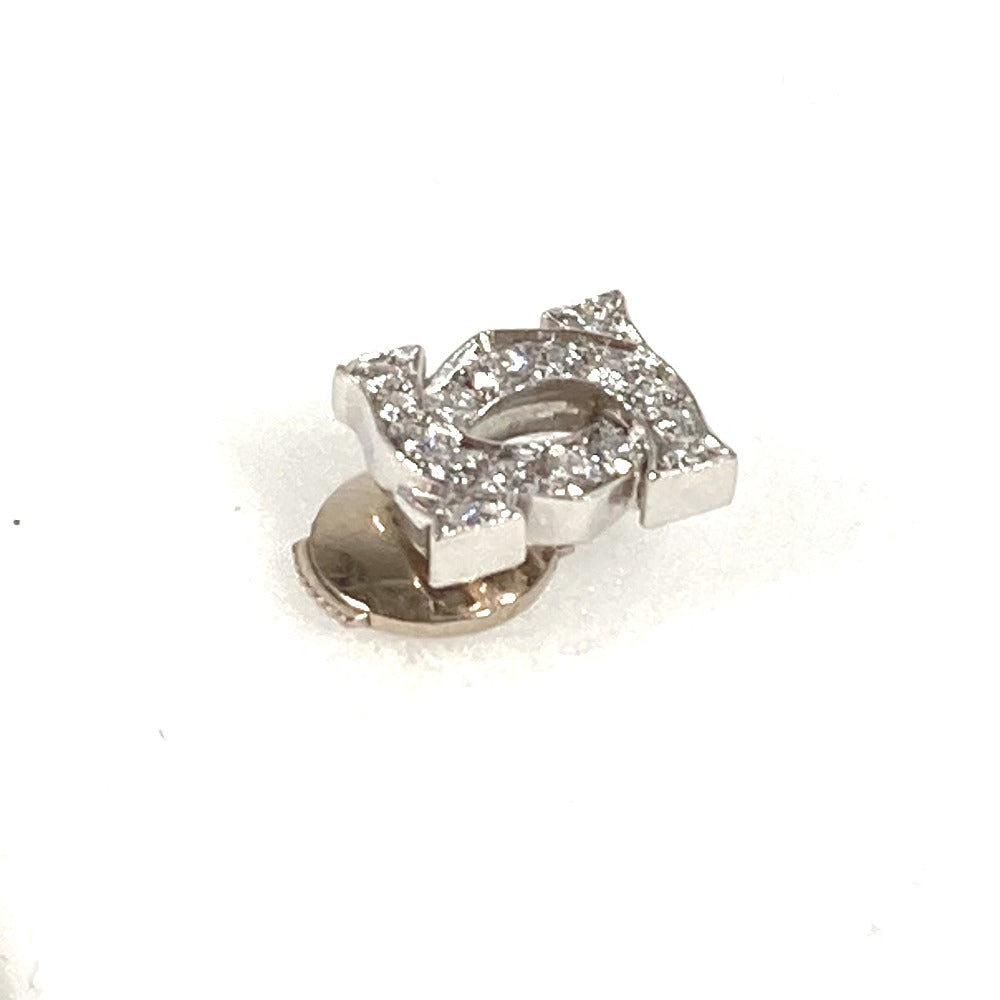 CARTIER ジュエリー アクセサリー アントルラセ ダイヤ ダイヤモンド 2C ロゴ 片耳 750 金 K18 18K ピアス WG750 ユニセックス シルバー
