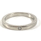 CARTIER 1P Diamond Jewelry Platinum Ring Pt950 Women's Silver