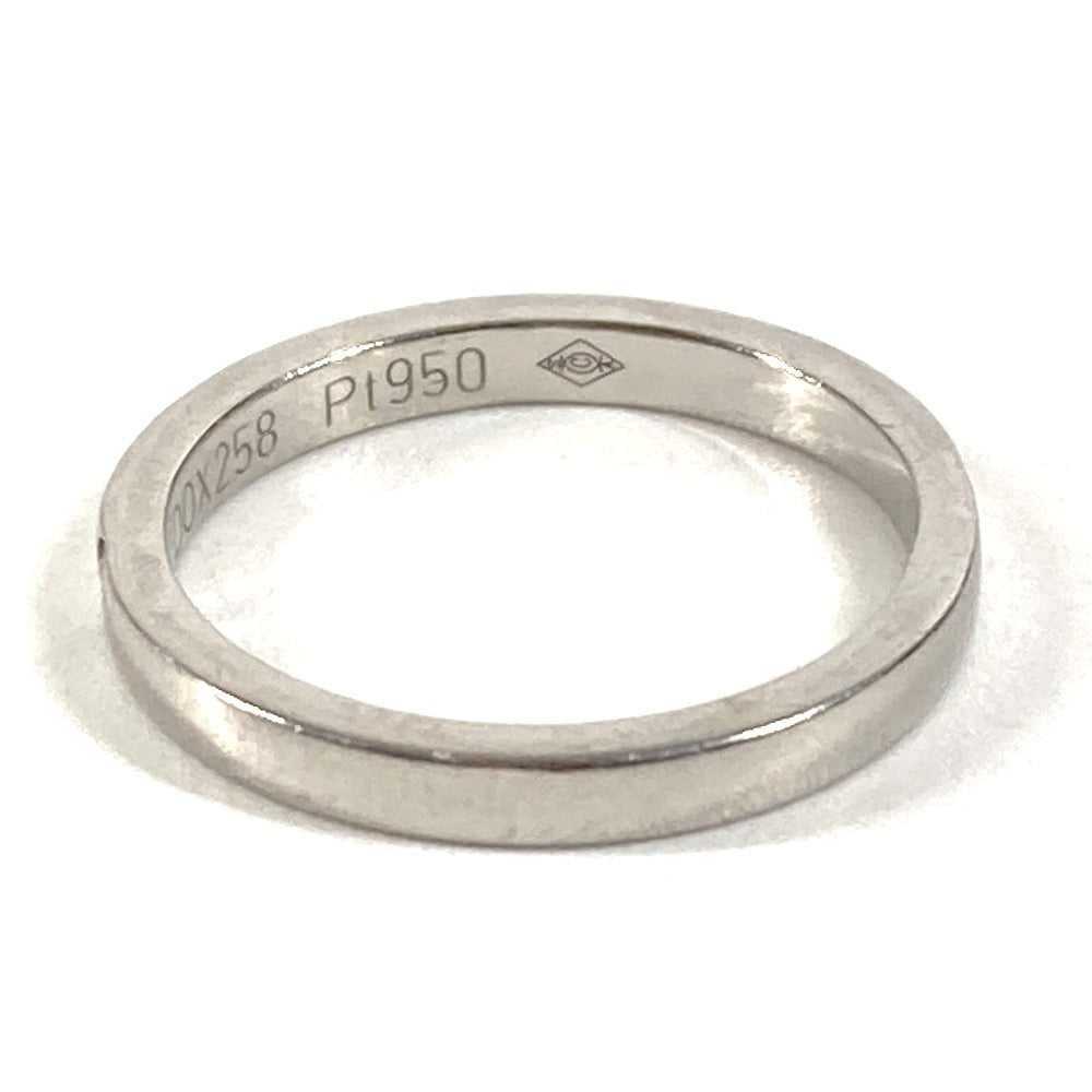 CARTIER 1P Diamond Jewelry Platinum Ring Pt950 Women's Silver
