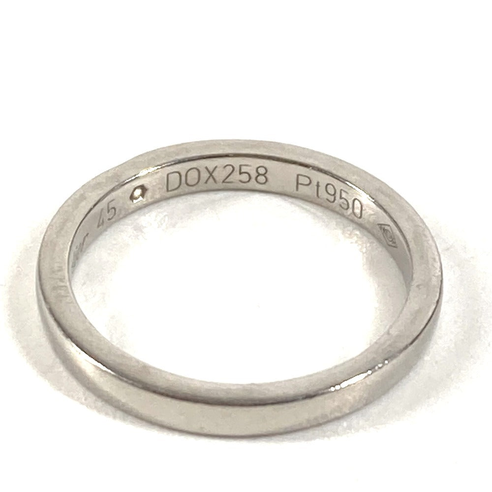 CARTIER 1P Diamond Jewelry Platinum Ring Pt950 Women's Silver