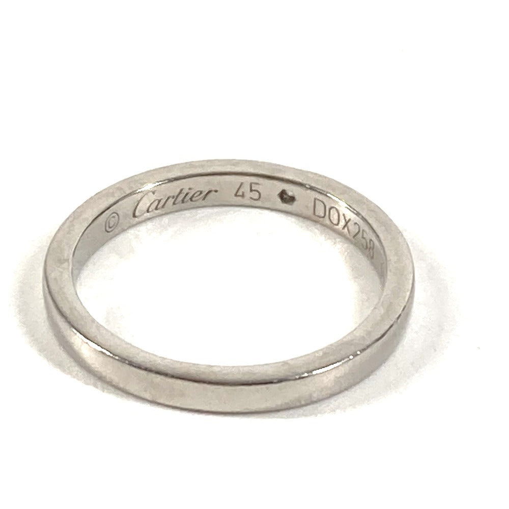 CARTIER 1P Diamond Jewelry Platinum Ring Pt950 Women's Silver