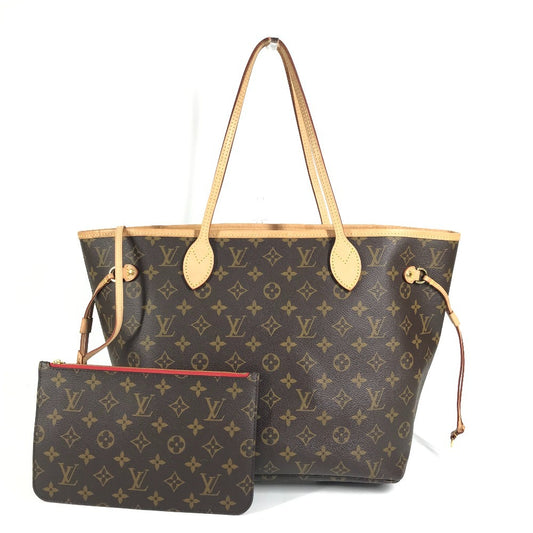 LOUIS VUITTON M41177 Monogram Neverfull MM Neverfull MM Bag Shoulder Bag Tote Bag with Pouch Shoulder Bag Monogram Canvas Unisex Cerise Brown