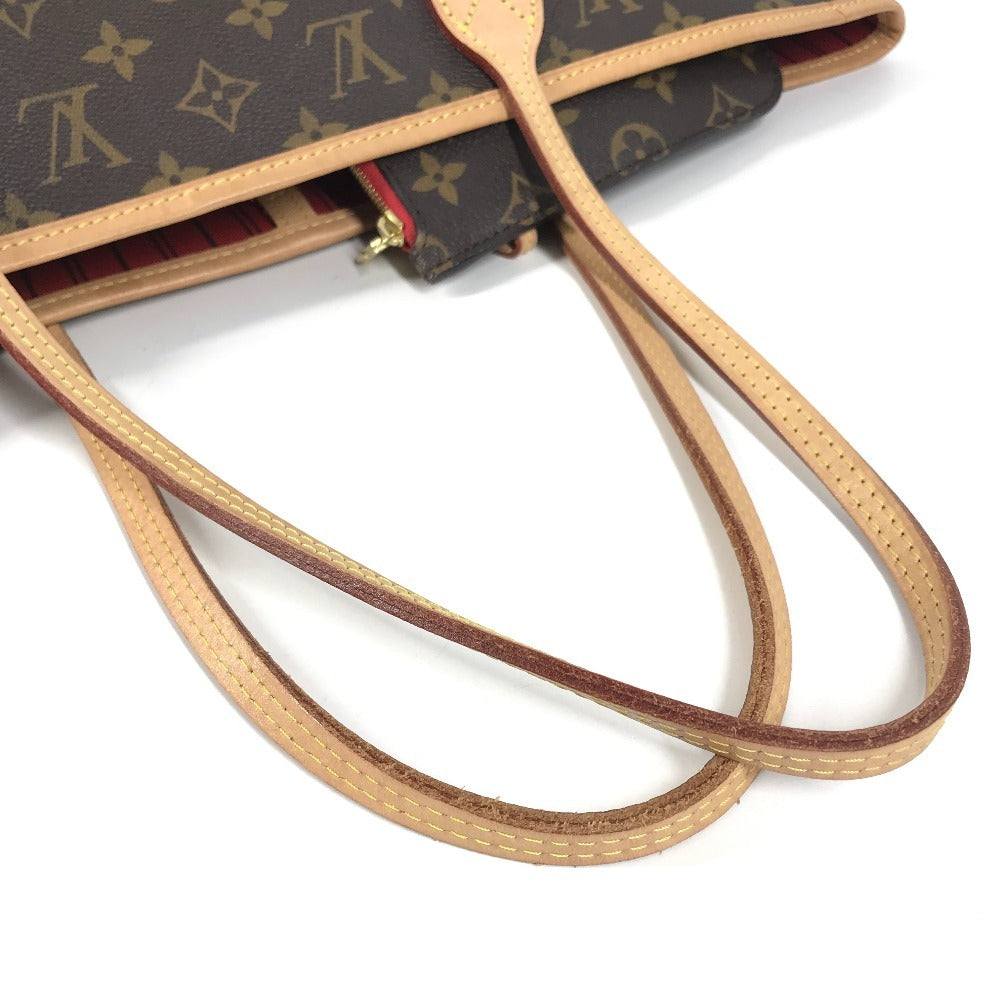 LOUIS VUITTON M41177 Monogram Neverfull MM Neverfull MM Handbag Bag Shoulder Tote Bag with Pouch Shoulder Bag Monogram Canvas Women's Cerise Brown